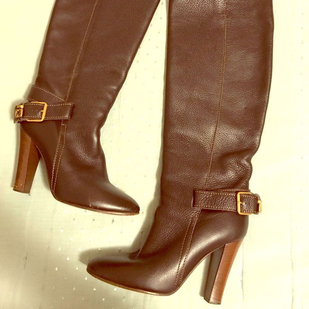 Chloe Brown Leather Boots